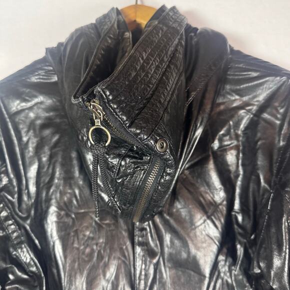 JSX TREME Black Hooded Ulitity Jacket Size 3 Made in Italy - Picture 6 of 10